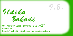 ildiko bokodi business card